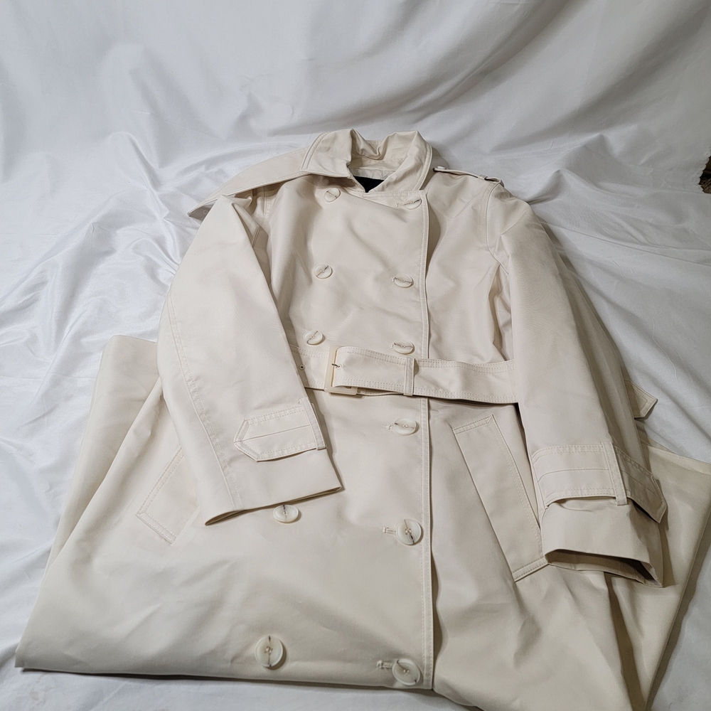 Zara Light Beige Belted Trench Coat ZW Collection - Picture 3 of 7